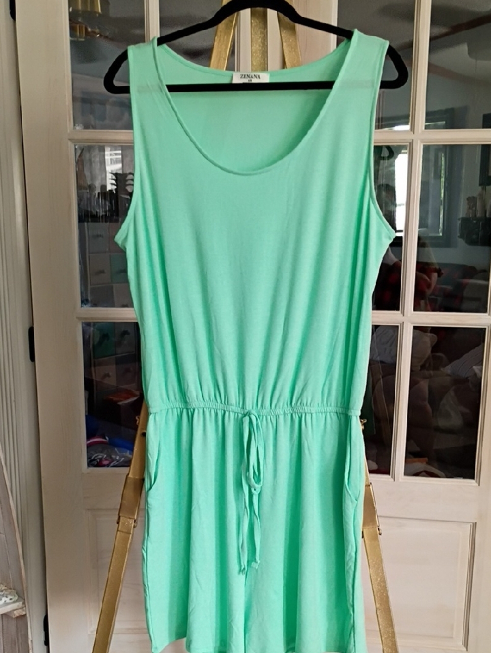 Zenana Outfitters Mint Green Sleeveless Romper